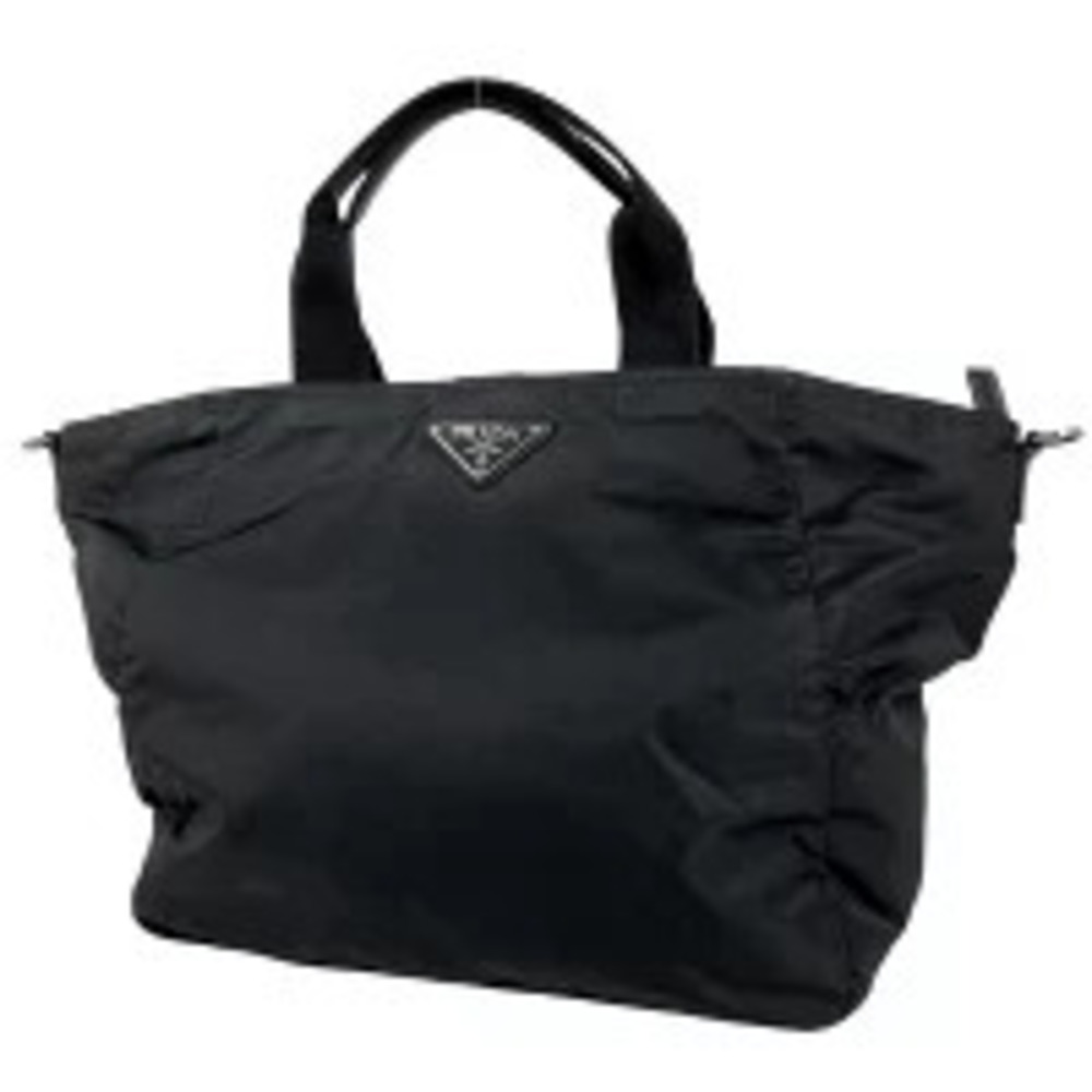 Prada Plate 2way Shoulder Bag Tote Nero Black